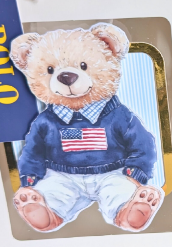Polo Inspired Gift Bag/Party Favor (choice of bear) 8'H x6"Wx 4"D