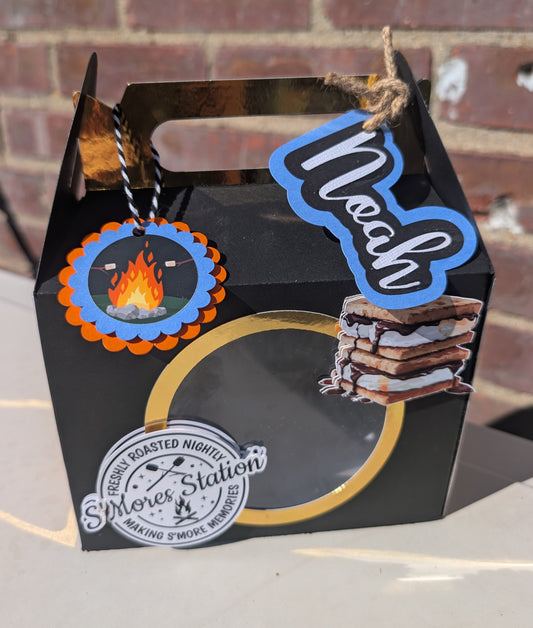 Take-a-long S'mores Box w/Personalized Name Tag